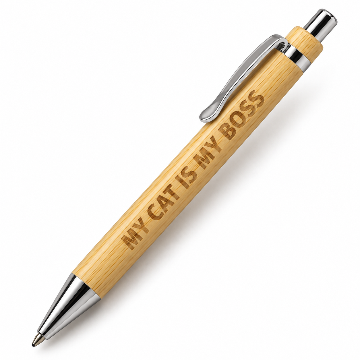 A laser-engraved pen